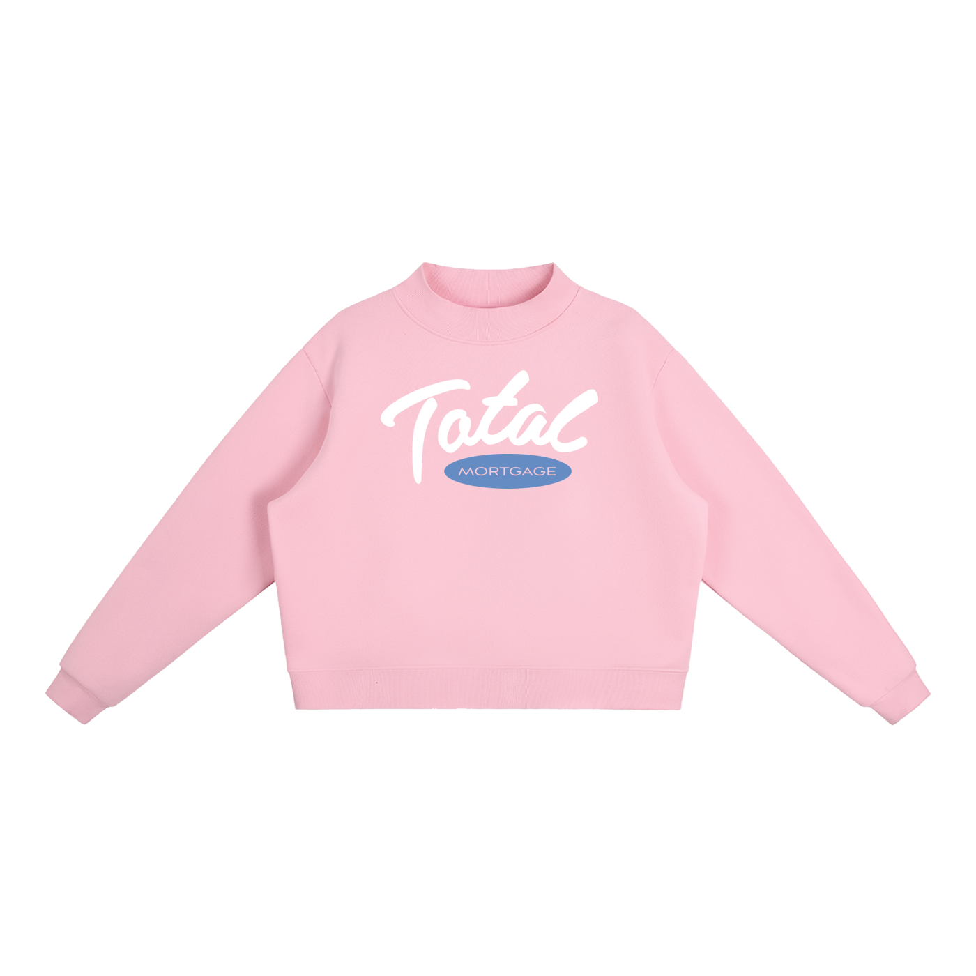 Fleece Mock-Neck Crew Sweatshirt