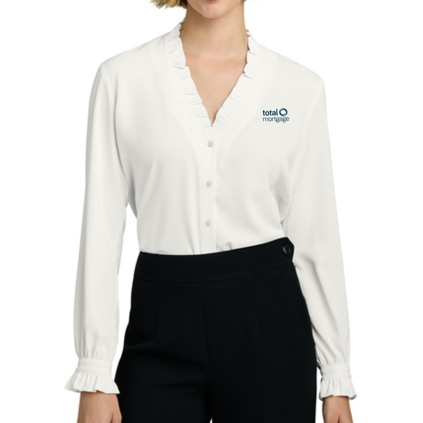 Brooks Brothers® Women’s Long Sleeve Ruffle Collar Blouse