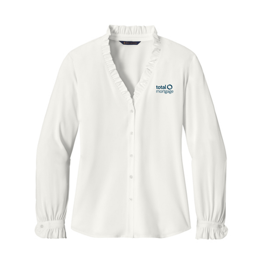 Brooks Brothers® Women’s Long Sleeve Ruffle Collar Blouse