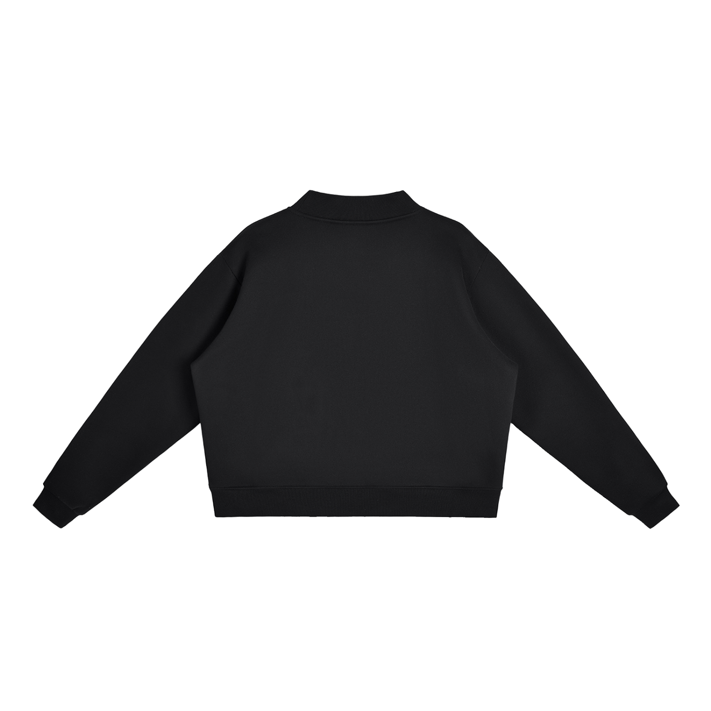Fleece Mock-Neck Crew Sweatshirt